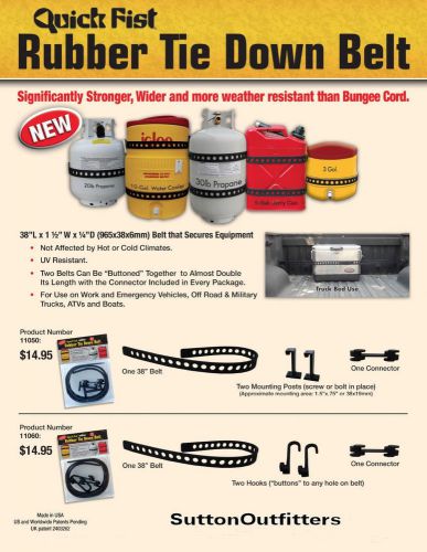 Quick fist rubber tie down belt  strap- item #11050 post mount kit for sale