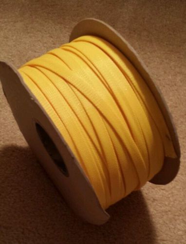 YELLOW Techflex Braided Sleeving for wires, cables &amp; hoses 75 ft, up to 1/2&#034;