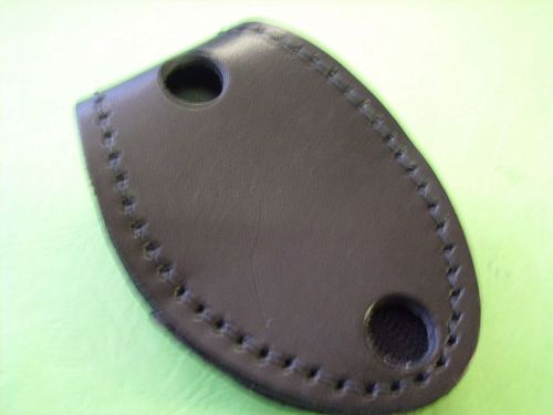 Clip-on  shield  leather velrco closure badge holder for sale