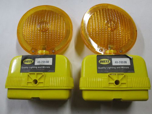 Two-direction barricade yellow flashing traffic warning light set dietz lighting for sale