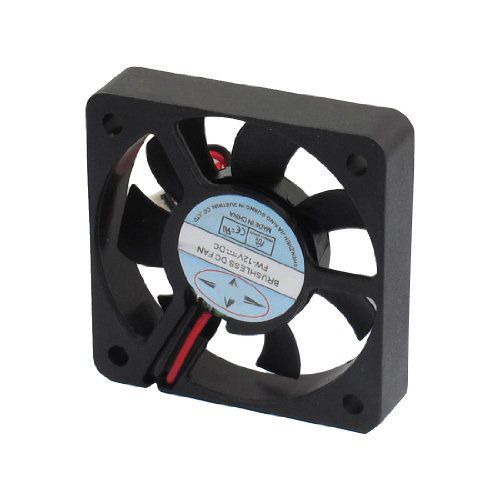 New Plastic DC 12V 2 Pins Connector Brushless Cooling Fan 50mm x 50mm x 10mm