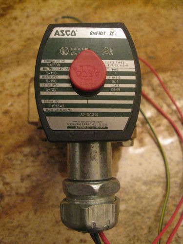 Asco red-hat ii solenoid valve 8210g14 1&#034; 120v 2way for sale