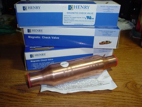 (3) - HENRY MAGNETIC CHECK VALVES - 7/8&#034; ODS, #F6311, MS-14