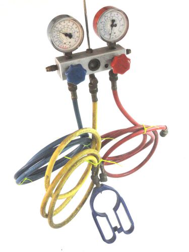 Snap-on tools hvac can refrigerant air manifold gauge meter diagnostic hose kit for sale