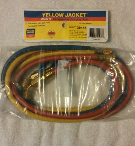 Brand new yellow jacket refrigeration charging hose 3 pack model 29485 for sale