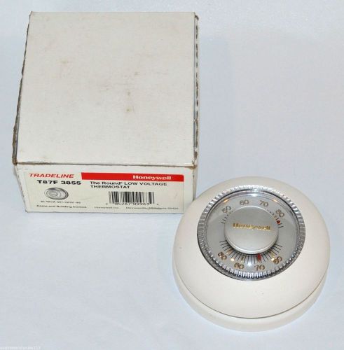 Honeywell - T87F 3855 - Round White Low Voltage Thermostat - NO Subbase -