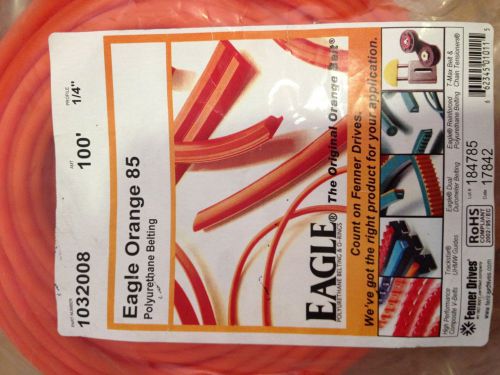 Fenner Drives Eagle Orange 85 Polyurethane Belting 1032008 Profile 1/4&#034; 100&#039; New