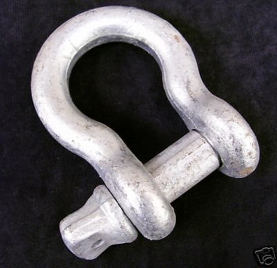 1/4&#034; SCREW PIN ANCHOR SHACKLE  -  HOT DIPPED GALVANIZED - FORGED  -  50 PACK