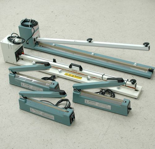 Lot: (5) impulse sealers midwest pacific 40&#034; and tish  20&#034; not working for parts for sale