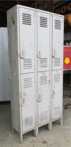 6 door lyon old metal gym locker room school business industrial age cabinet h for sale