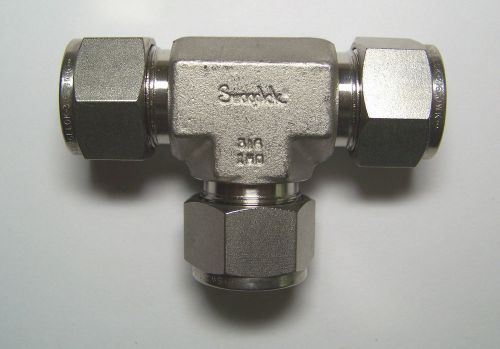 Swagelok SS-1010-3 Stainless 5/8&#034; Union Tee with Nuts and Ferrules Auction