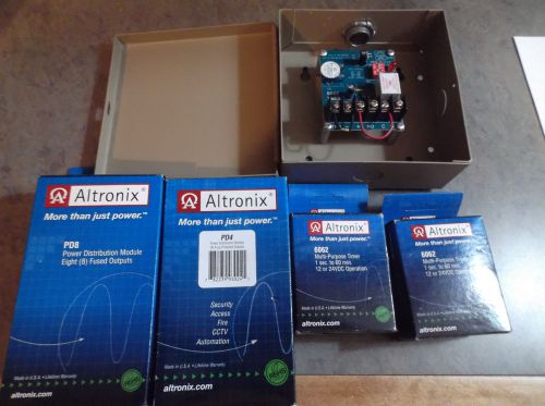 4 Altronix  power distribution module PD8, PD4, Multi-Purpose Timer Lot &amp; free