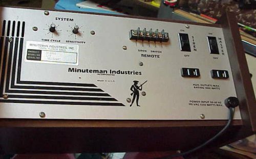 Minuteman industries usa siren in wood box  electric for sale