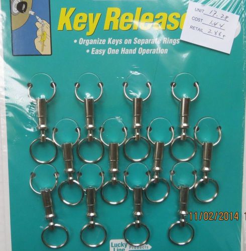 Lucky Line #70712 - Twelve Quick Release Key Rings - Pull - Aparts