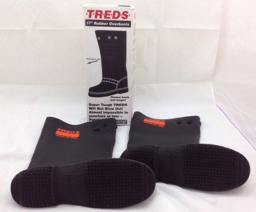 TREDS 17&#034; Tall Over Shoe Rubber Boot Overshoe T-R-E-D-S Elastic Stretch Large