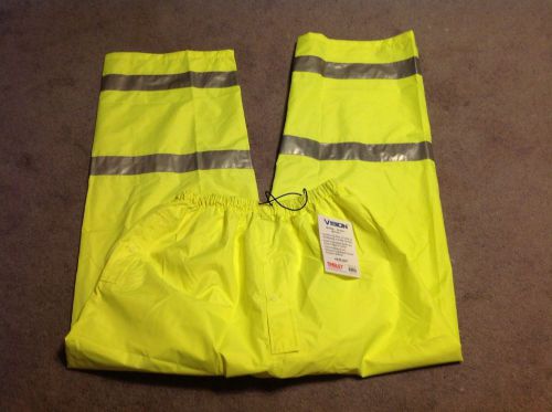 TINGLEY P23122-2XL Vision Rainwear Pants, Class 3, Ylw/Grn, 5XL New W/Tags