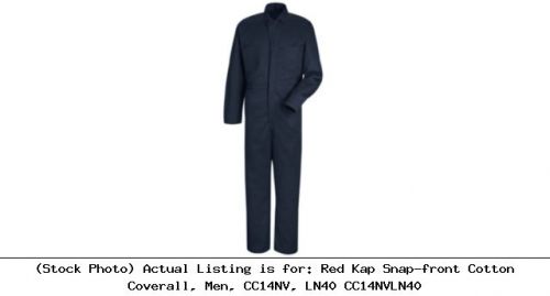 Red kap snap-front cotton coverall, men, cc14nv, ln40 cc14nvln40 for sale