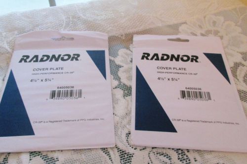Radnor 64005036 CR-39 Cover Plate Plate 4 1/2&#034; X 5 1/4&#034; QTY 2
