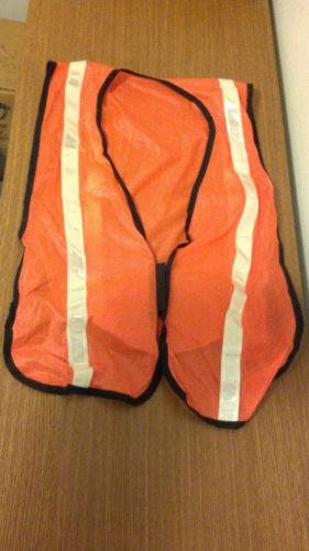 New lot of 19 orange &amp; white reflective safety vest xl for work bike walk or jog for sale