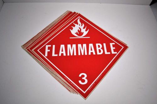 NEW Lot of 10 DOT truck placard self adhesive Flammable signs