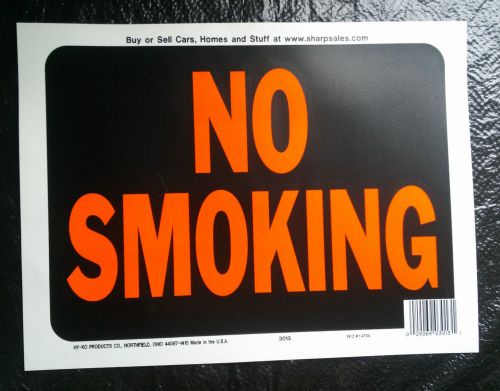 &#034;NO SMOKING&#034; Vinyl Sign - Thin - NEW - Frame-able
