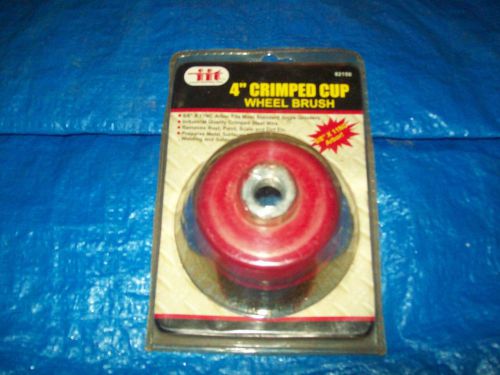 crimped cup wheel brush 4&#034; threaded