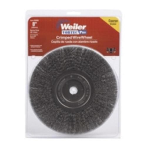 Bench Grinder Wire Wheel, 8&#034; Diameter, Coarse Crimped Wire, Narrow Face, (36005)