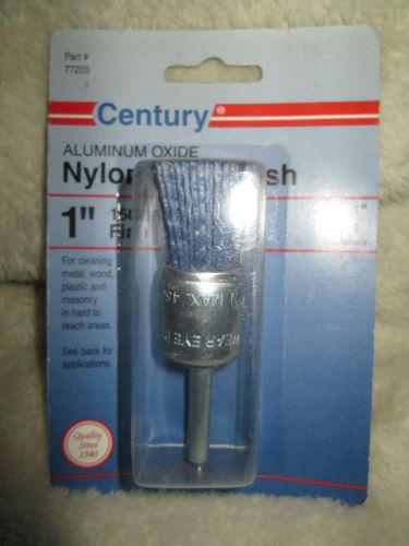 Century Aluminum Oxide Nylon End Brush 1&#034; 150 Fine 1/4&#034; shank NEW clean sand