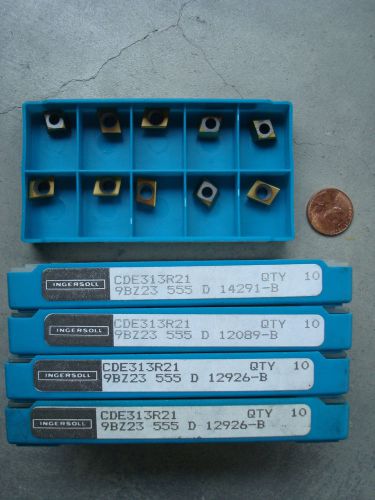 50pcs NEW  INGERSOLL CDE313R21,Grade 555-D,TiN COATED CARBIDE INSERTS