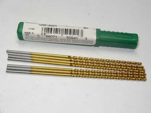 7 new ptd precision twist #41 qc-91g taper length drill bits hss tin coat 50941 for sale