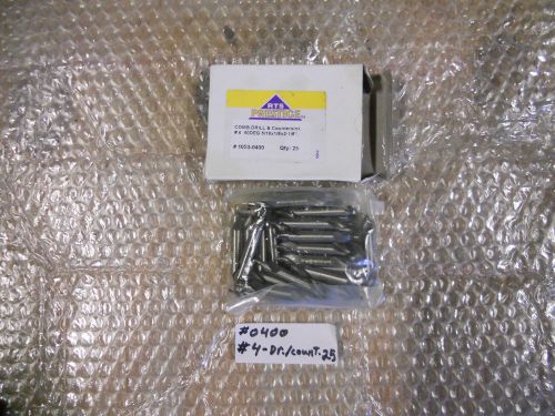 New! rts combi.drill/countersink,#4-60*,h.s.s., 25 pieces for sale
