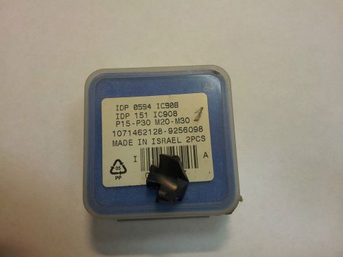 IDP 0594 IC908 ISCAR *** 2 INSERTS *** FACTORY PACK *** DRILLING INSERT