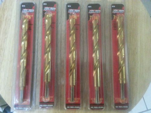 Drive master  drill bit titanium coated  7/16 -1/4 shank    no.9816 lot of 5 for sale