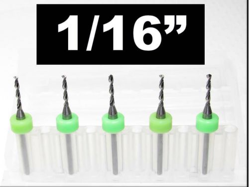 1/16&#034; - 1.60mm  1/8&#034; shank  carbide drill bits  five pcs cnc dremel model hobby for sale