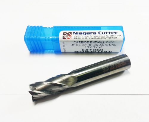 1/2&#034; niagara cutter carbide 4 flute tialn end mill 85534 (n 848) for sale