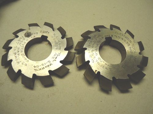 ILLINOIS TOOL WORKS GEAR CUTTER #1 9P &amp; #2 9P 1&#034; BORES