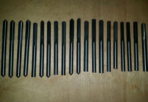 Set of 20 Solid Carbide Reamers - 4 flutes