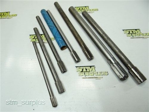NICE LOT OF 7 HSS STRAIGHT SHANK CARBIDE TIPPED EXPANSION REAMERS 13/32&#034; TO 7/8&#034;