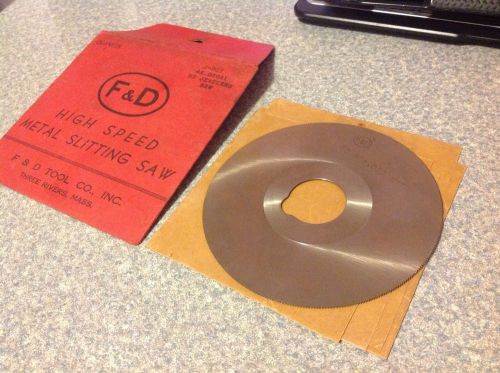Nos f&amp;d high speed metal slitting saw blade 4&#034; .020x1 hs jewelers for sale