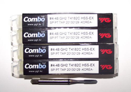 5pc 4-48 YG1 Combo Tap Spiral Point Taps for Multi-Purpose Coated