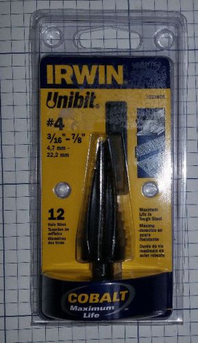 Irwin #4 Unibit Cobalt Maximum Life - 3/16 inch to 7/8  inch