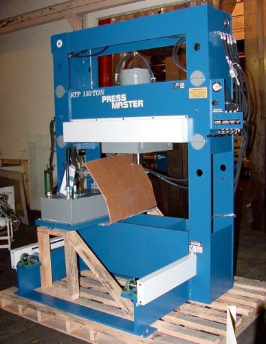 Brand new pressmaster 150 ton roll-in tbl/bed hydraulic straightening press for sale