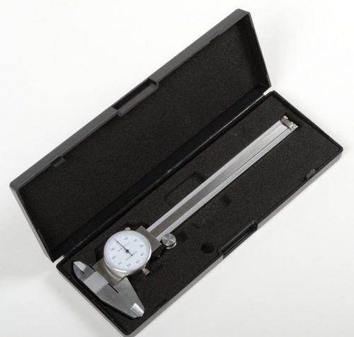 Dial caliper 6&#034; micrometer pro precision measurement tools sae 0.001 shock proof for sale