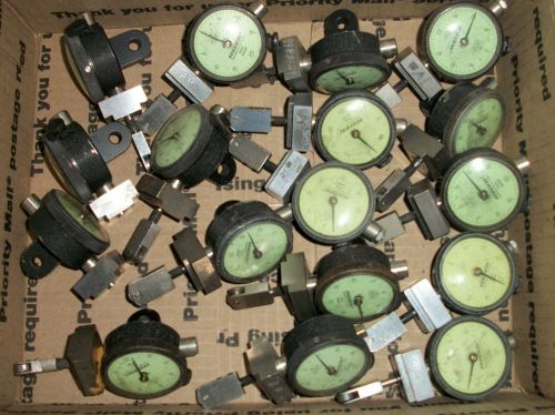 Lot of 17 Federal Dial Indicator Model B6K .0005&#034; +/-  0-20 USA Made