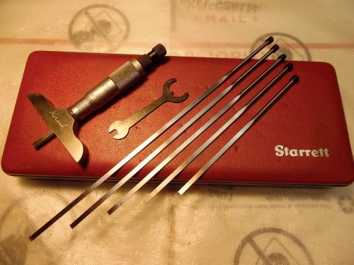 Starrett no.449 blade depth micrometer set in the case for sale