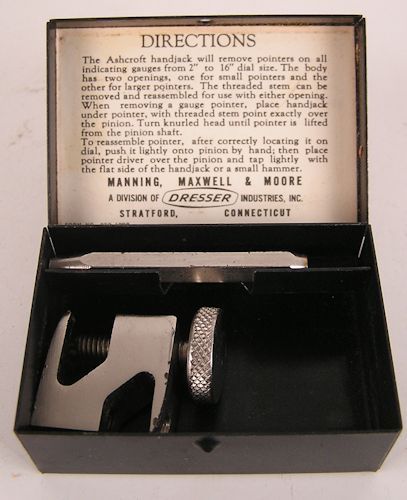 Vintage Manning Maxwell &amp; Moore Clock,Instrument,Indicator Hand Remover-Install
