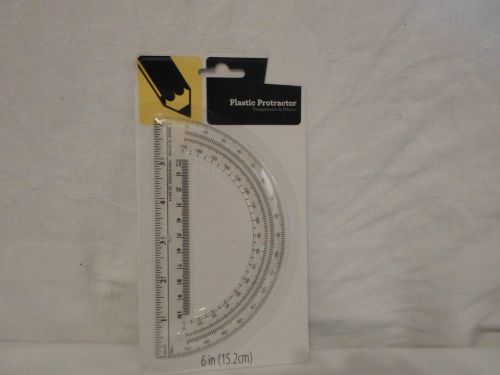 Clear Plastic Protractor 6&#034; Shatter Resistant