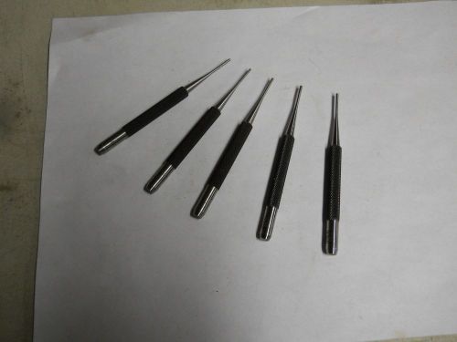 Starrett  #565 Drive Pin Punches 5 pieces.  1/16&#034; dia.   New