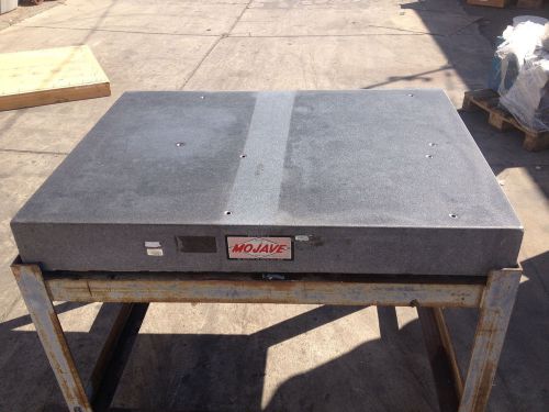 Mojave granite surface plate 48&#034; x 36&#034; x 6&#034; w/ free table stand (rolling wheels) for sale
