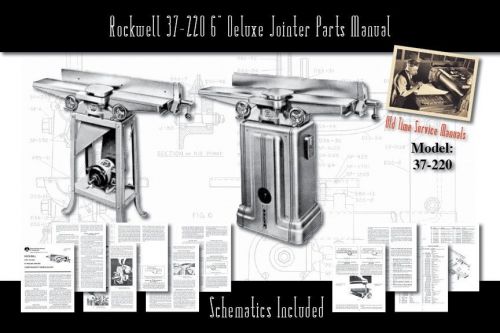 Rockwell 37-220 6&#034; Deluxe Jointer Parts List User Manual